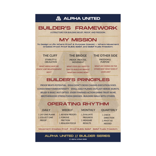 The Builder's Framework - Alpha United Bridge Series Poster
