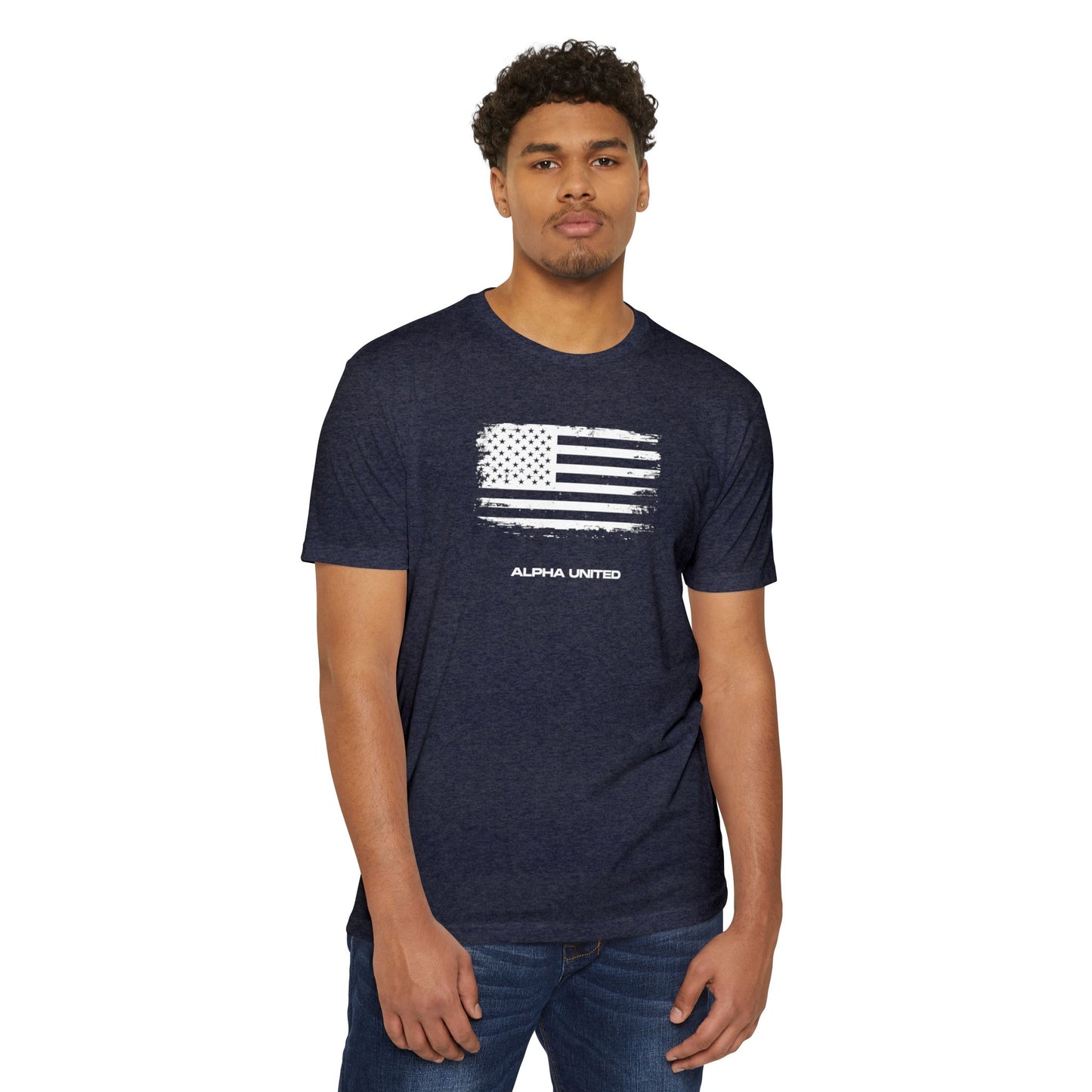 Alpha United Flag Tee - Distressed American Flag