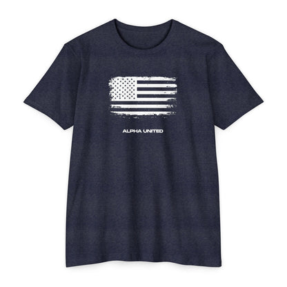 Alpha United Flag Tee - Distressed American Flag