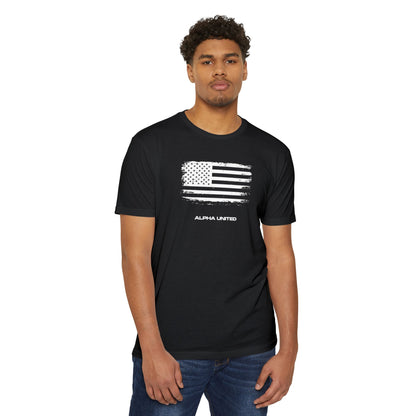 Alpha United Flag Tee - Distressed American Flag
