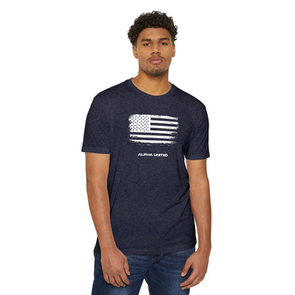 Alpha United Flag Tee - Distressed American Flag