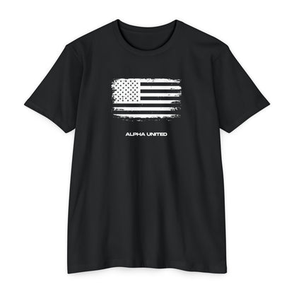 Alpha United Flag Tee - Distressed American Flag