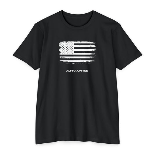 Alpha United Flag Tee - Distressed American Flag